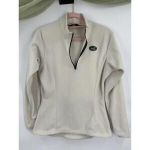 REI White Fleece Quarter Zip Pullover Women’s M